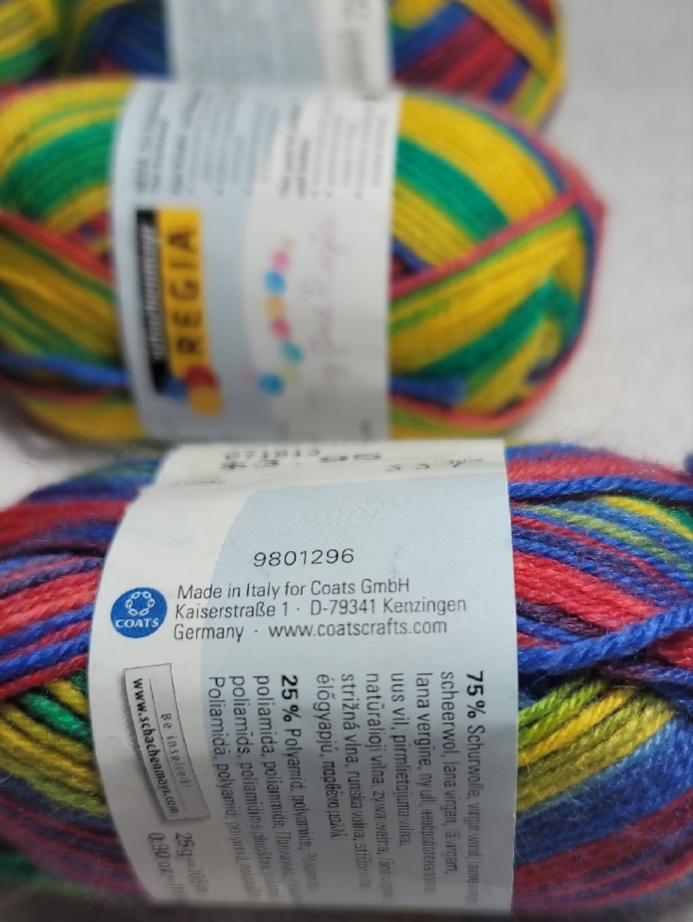 Multicolor Rainbow Sock Yarn - Bright Rainbow Colors - Picture 7 of 8